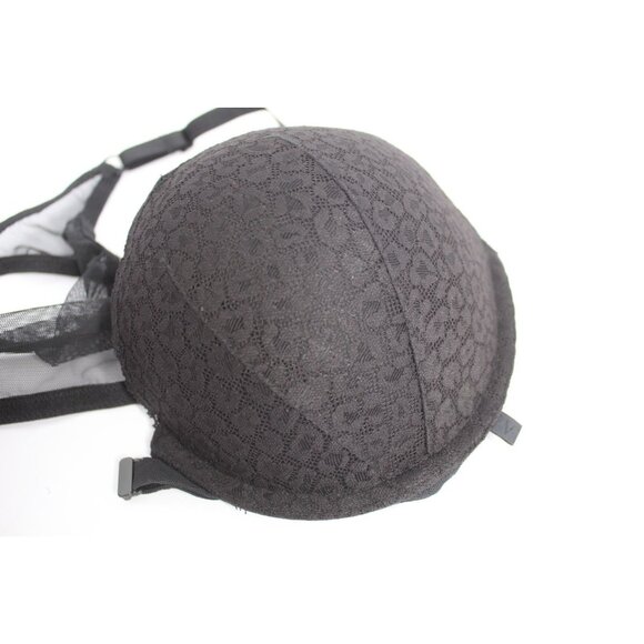 Victoria's Secret 38 C Black Solid Push Up Lace Lightly Padded Unwired Razorback - Picture 14 of 15